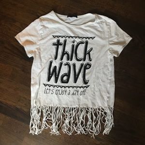 Swim cover up with fringe
